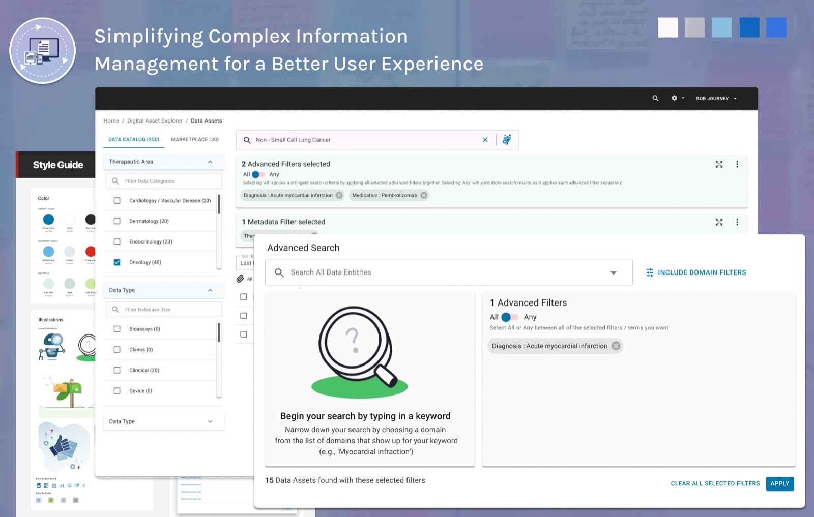 The DAE enterprise search platform — where trust signals like provenance and lineage became first-class interface elements
